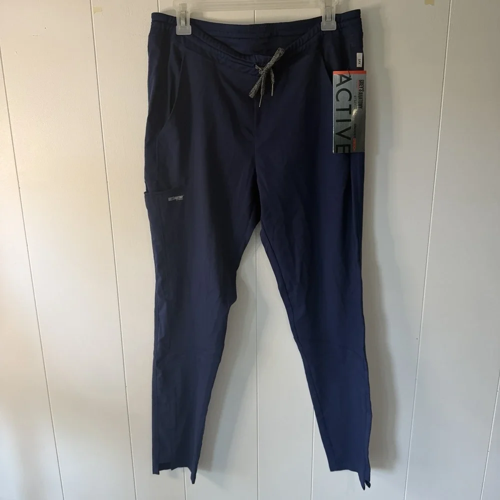 Grey's Anatomy Barco Harper Scrub Pants Small Indigo Navy Blue Style GVSP509 NWT - Picture 1 of 11